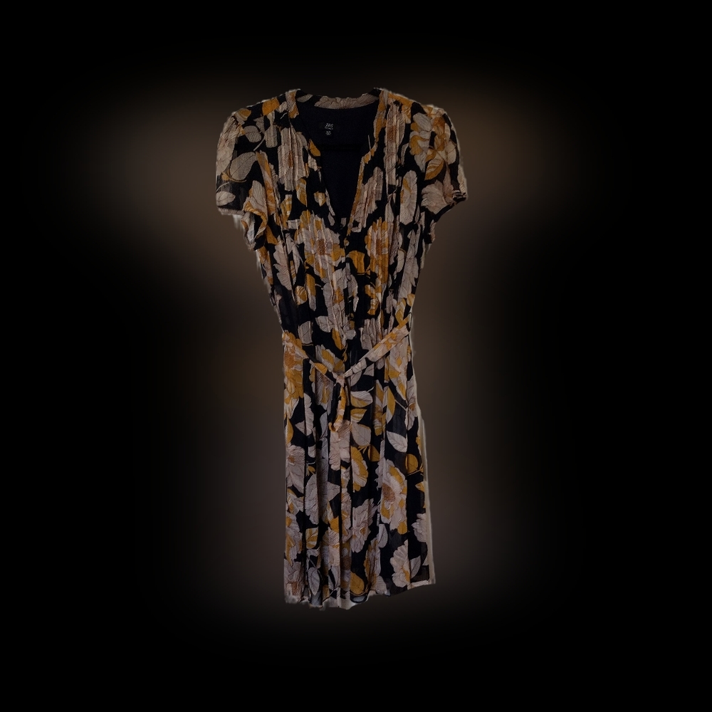 JBS floral dress with tie and buttons| Sz 16 w